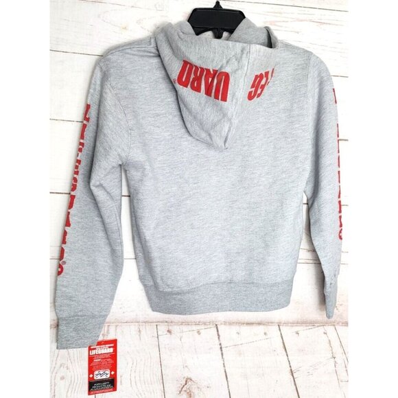 Lifeguard Nantasket Beach Embroidered Silver Red Letters Boys Cotton Poly Hoodie - Picture 16 of 16